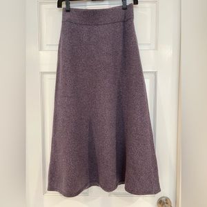 Zara Limited Edition Wool & Yak Blend A-line Skirt in Purple— Size Small
